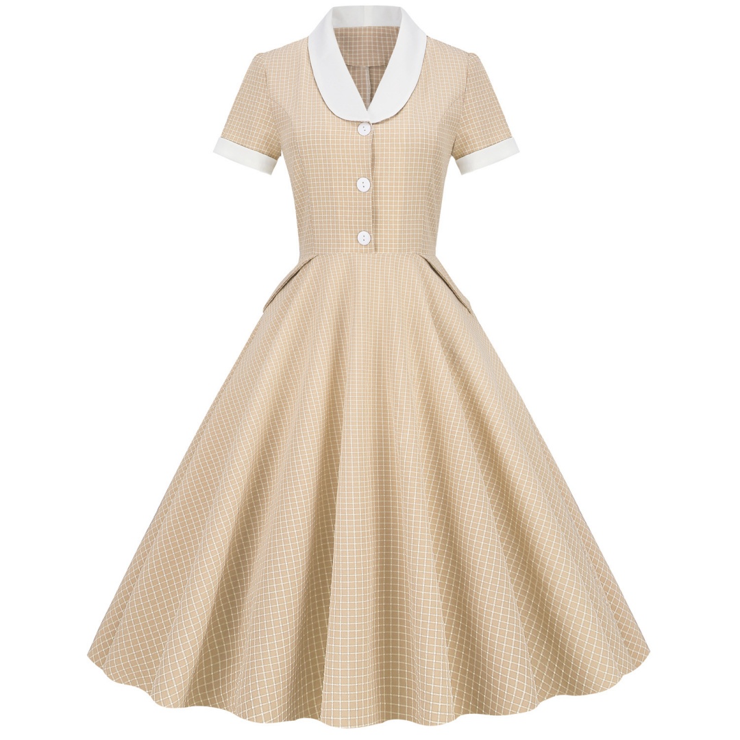1950s Cape Collar Vintage  Dresses Retro Rockabilly  Cocktail Party Dress